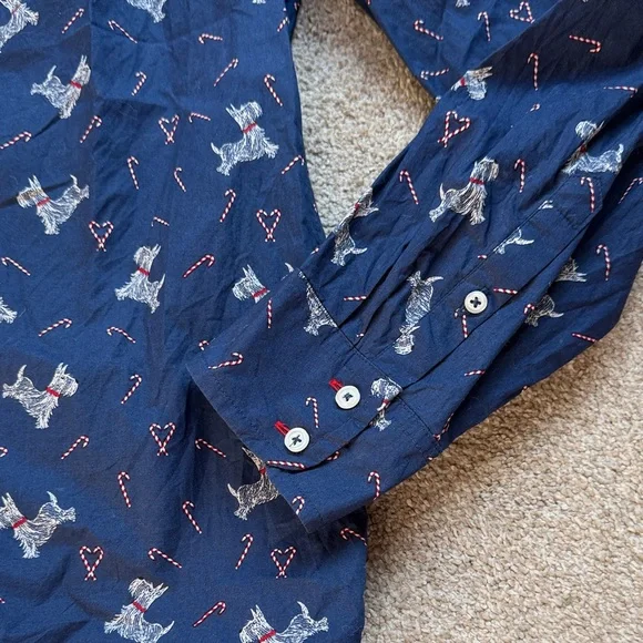 Talbots Christmas holiday button down - Picture 3 of 6